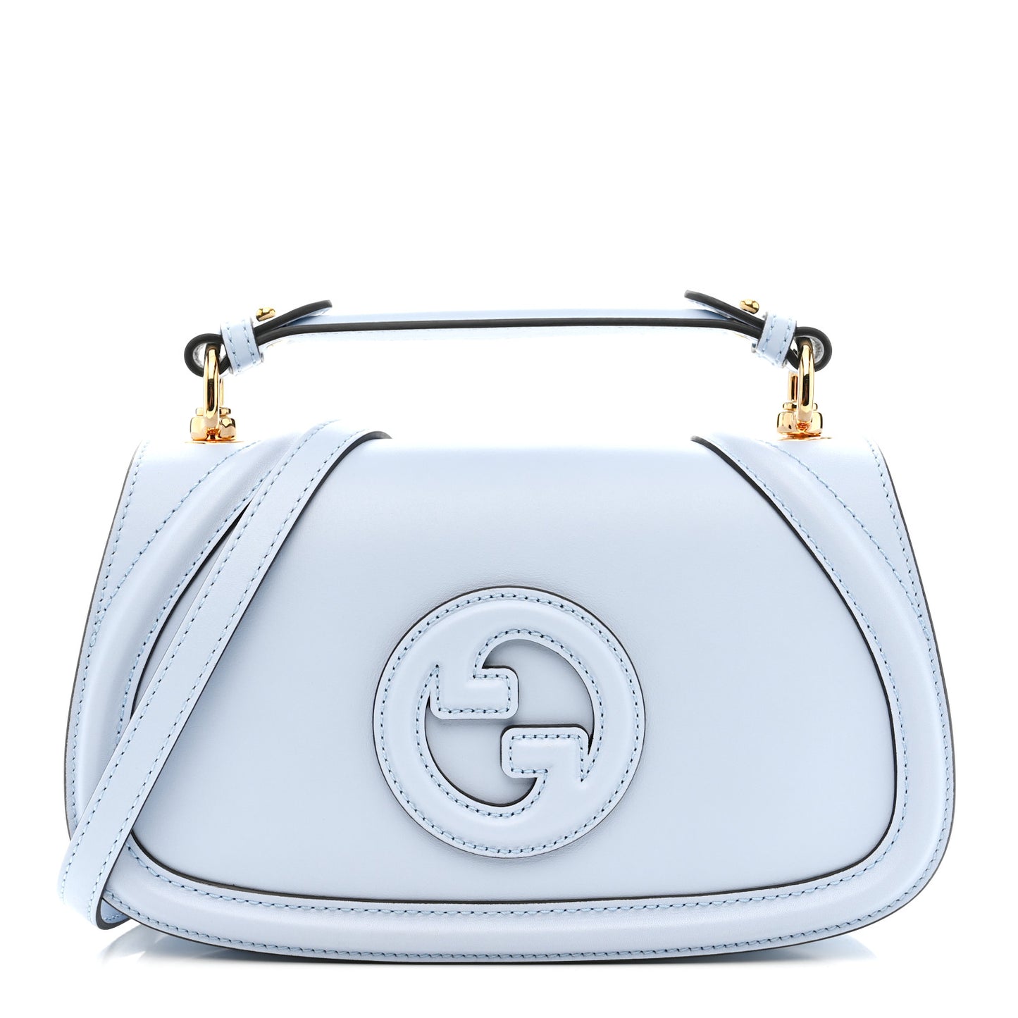 Roxy Calfskin Medium Blondie Top Handle Bag Cloudy Blue