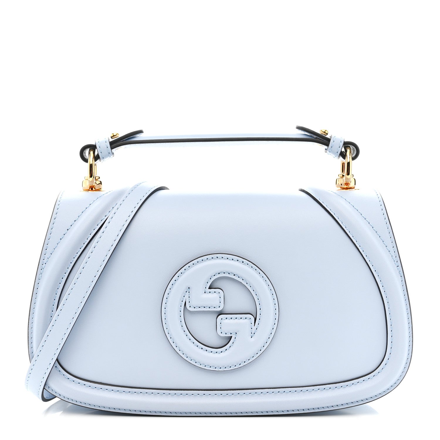 Gucci Roxy Calfskin Medium Blondie Top Handle Bag Cloudy Blue 1 of 10