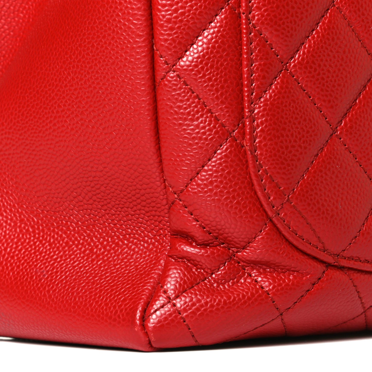 Caviar Quilted Grand Shopping Tote GST Red