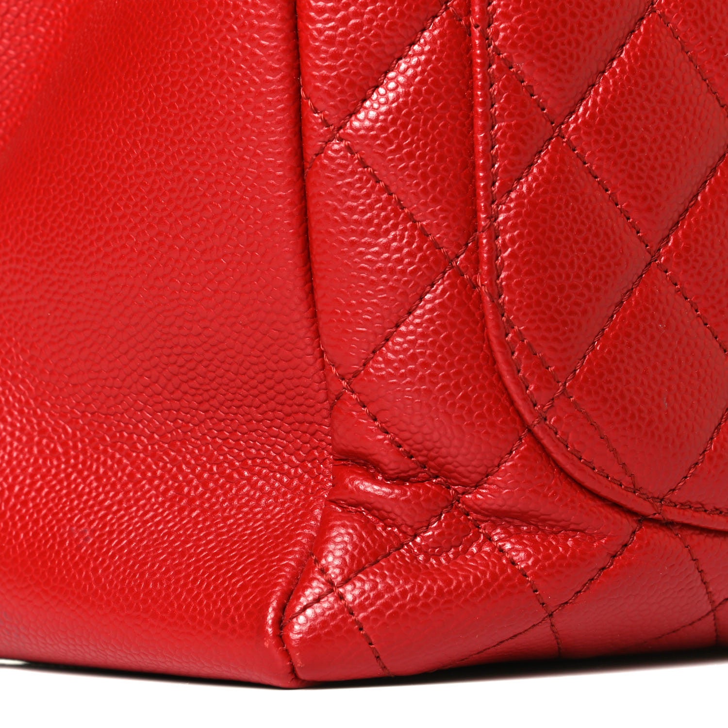 Chanel Caviar Quilted Grand Shopping Tote GST Red 13 of 13