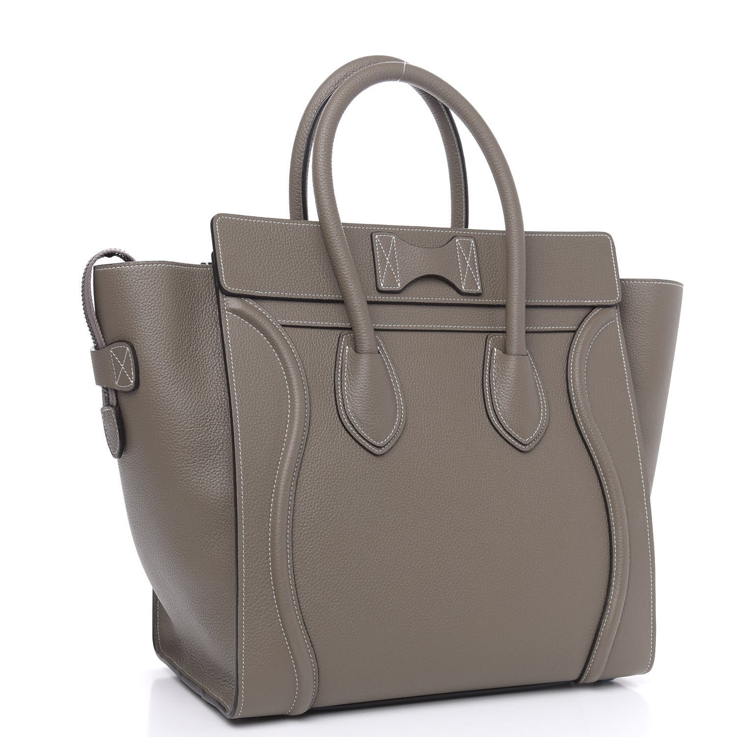 Drummed Calfskin Mini Luggage Souris
