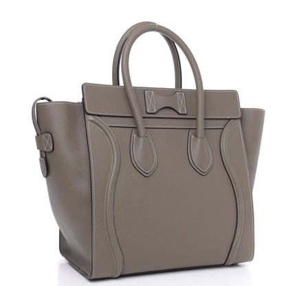 Celine Drummed Calfskin Mini Luggage Souris 3 of 11