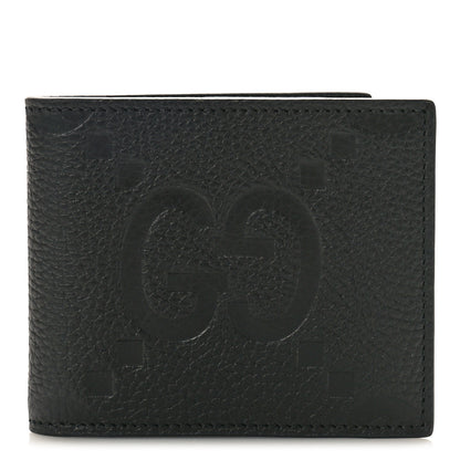 Gucci Piuma Calfskin Jumbo GG Embossed Wallet Black 1 of 8