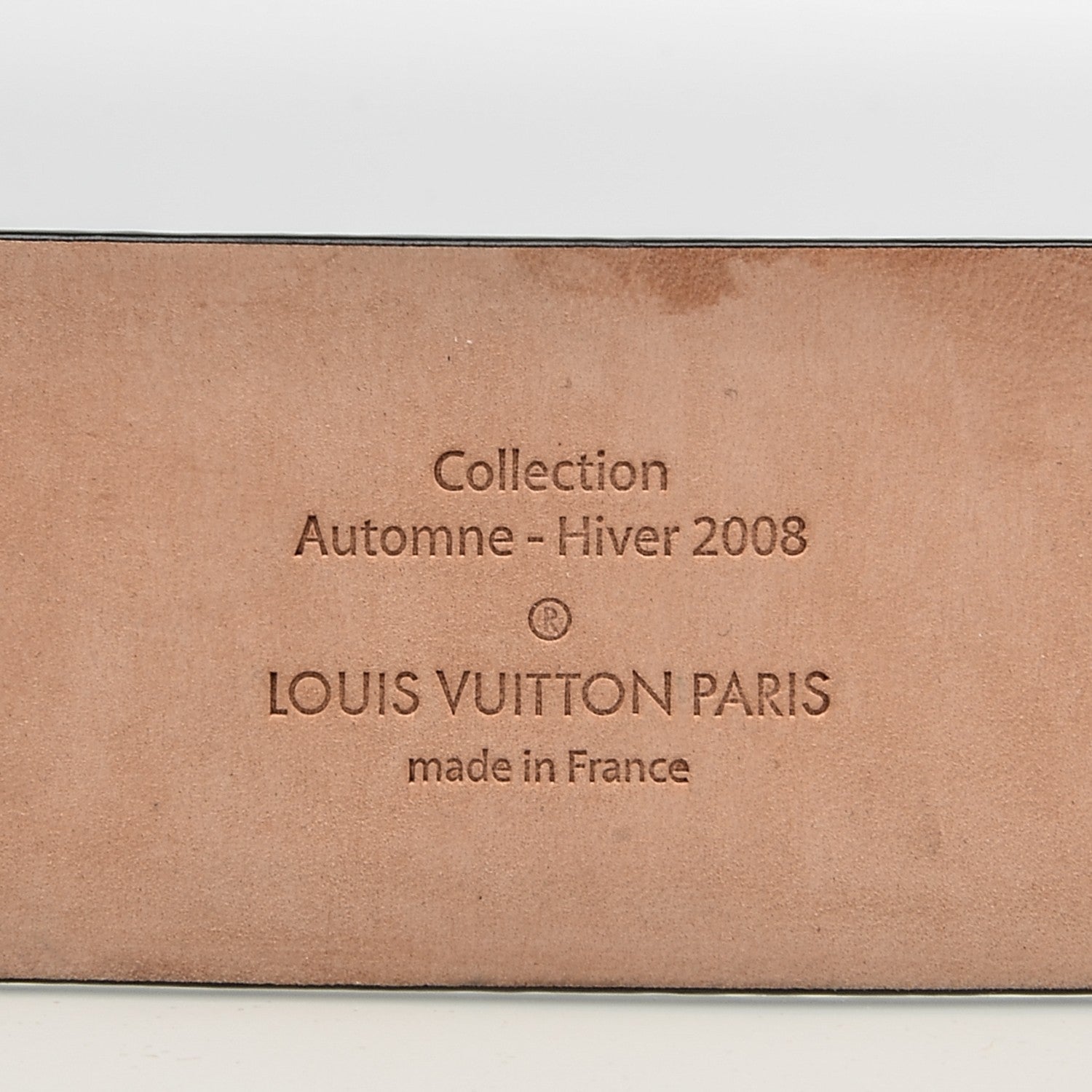 Louis Vuitton Calfskin Embossed Embossé Belt 90 36 Black 5 of 7