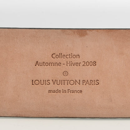 Louis Vuitton Calfskin Embossed Embossé Belt 90 36 Black 5 of 7