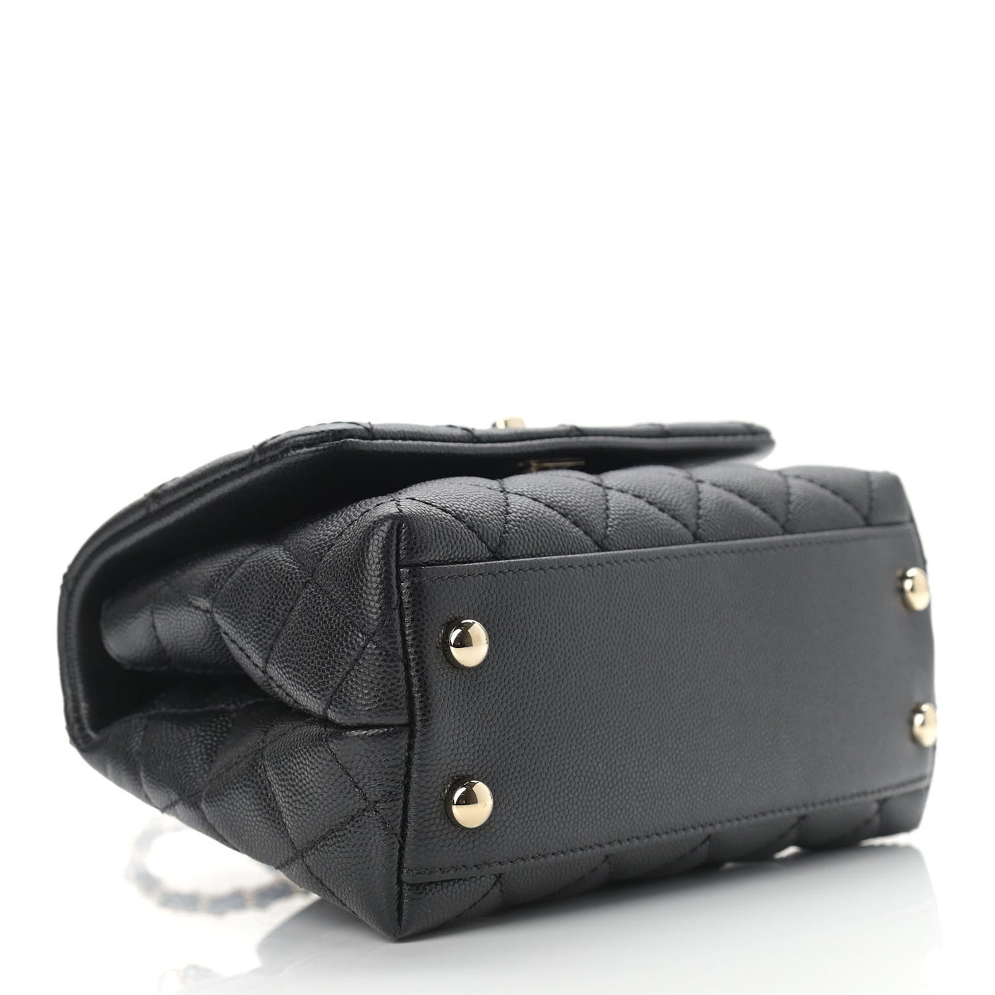 Caviar Quilted Extra Mini Coco Handle Flap Black