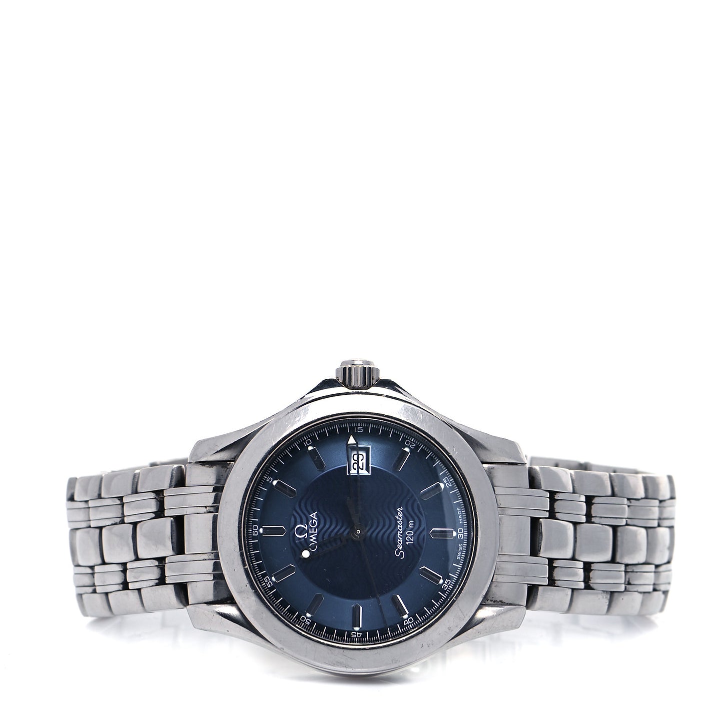 Stainless Steel 36mm Seamaster 120M Quartz Watch Blue 2511.81