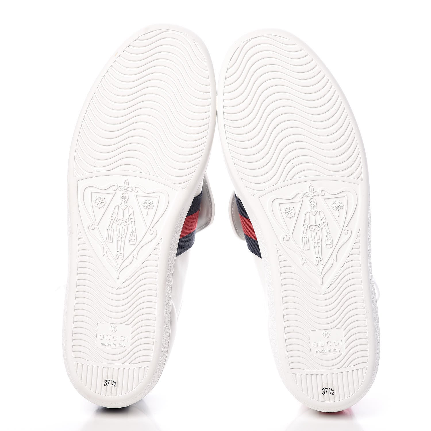 Gucci Calfskin Ayers Blind For Love Embroidered Womens Ace Sneakers 37.5 White 5 of 9
