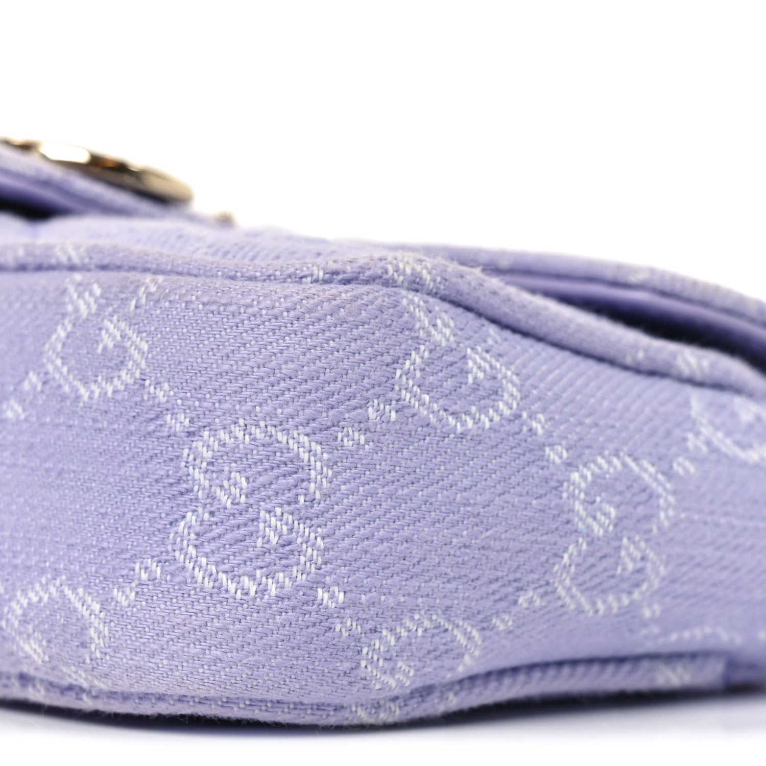 Gucci Denim GG Monogram Mini GG Marmont Shoulder Bag Light Purple 11 of 11