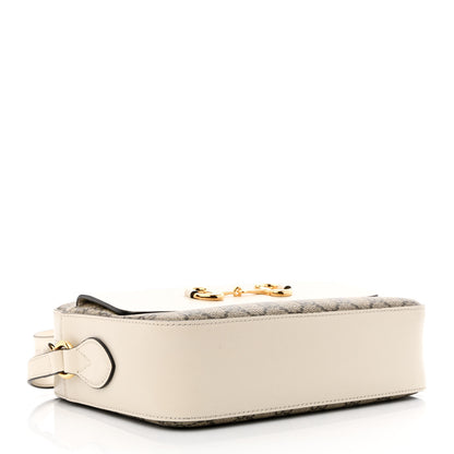 Gucci GG Supreme Monogram Small Horsebit 1955 Shoulder Bag Beige Mystic White 4 of 13