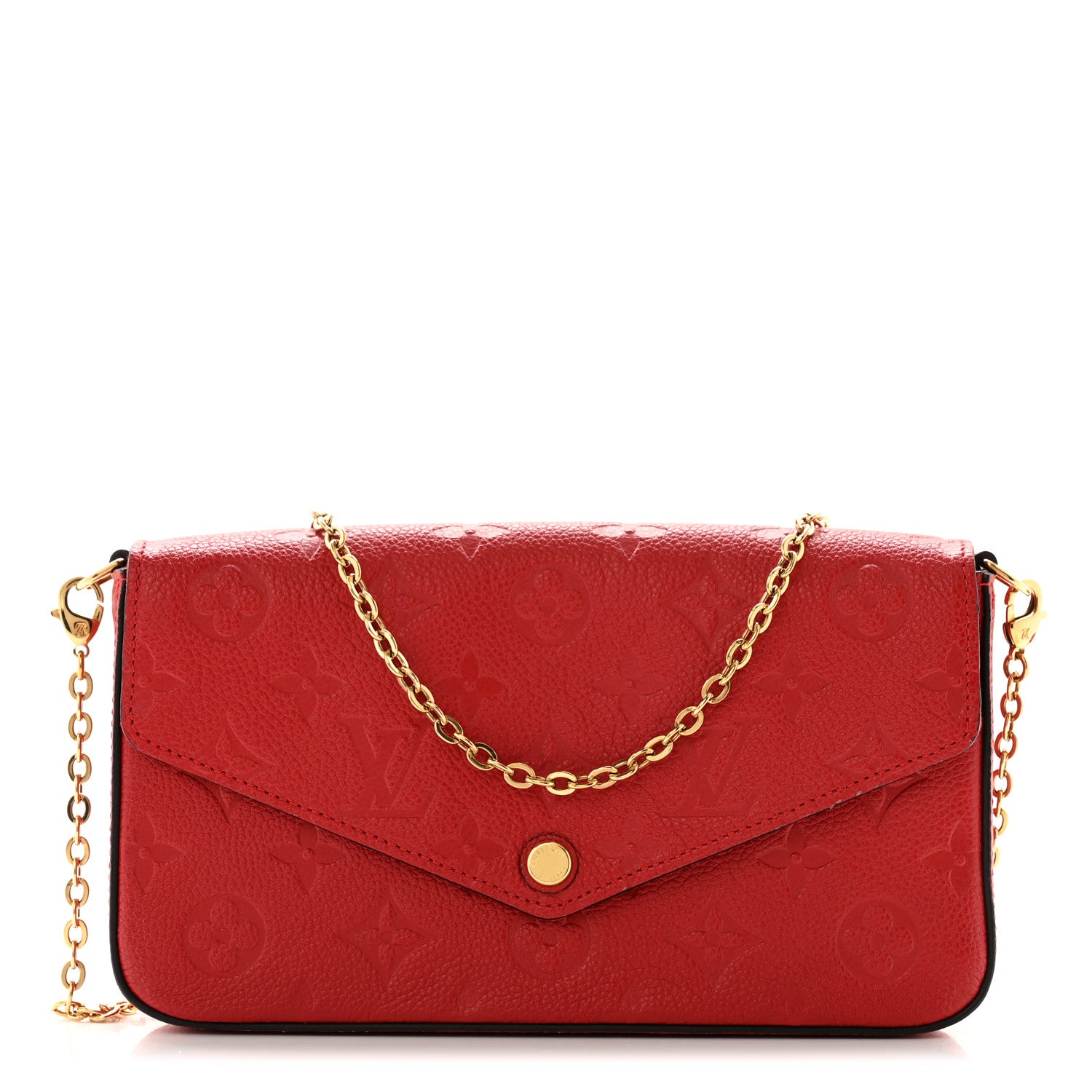 Louis Vuitton Empreinte Pochette Felicie Chain Wallet Scarlet 1 of 11