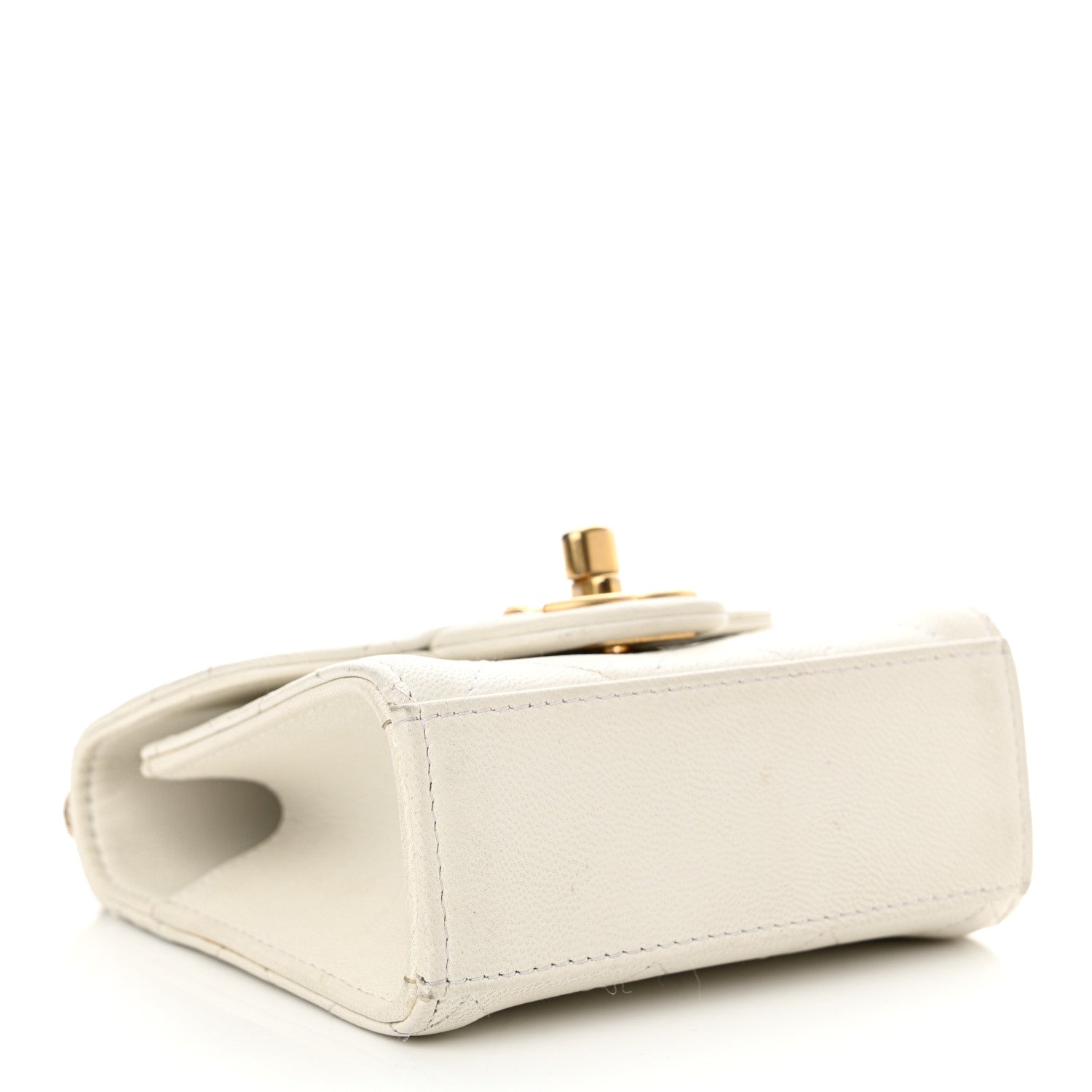 Chanel Goatskin Chic Pearls Clutch On Chain White 4 of 13