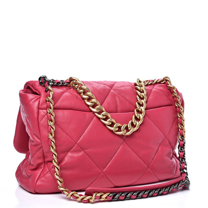 Chanel Goatskin Quilted Maxi 19 Flap Pink 2 of 10