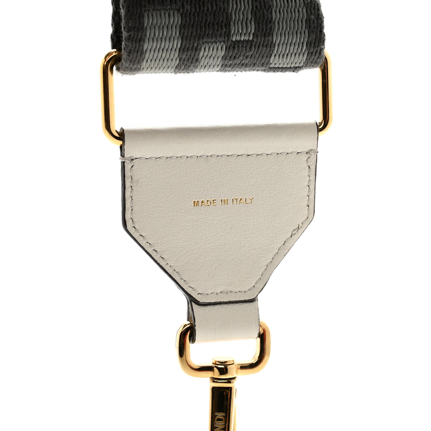 Ribbon Vitello Seta FF 1974 Adjustable Strap You Ardesia Pietra White Ice