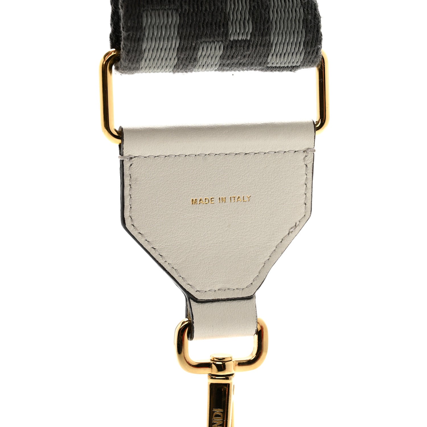 Fendi Ribbon Vitello Seta FF 1974 Adjustable Strap You Ardesia Pietra White Ice 3 of 3