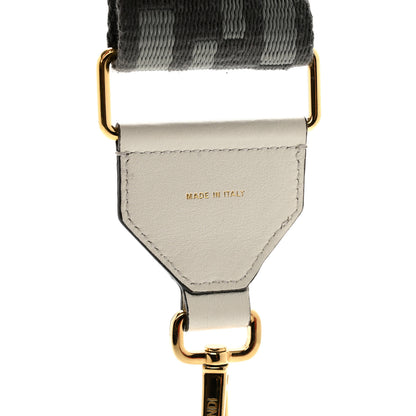 Fendi Ribbon Vitello Seta FF 1974 Adjustable Strap You Ardesia Pietra White Ice 3 of 3