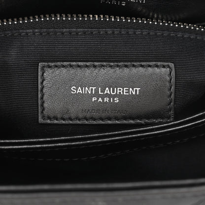 Saint Laurent Calfskin Y Quilted Monogram Toy Loulou Crossbody Bag Black 10 of 11