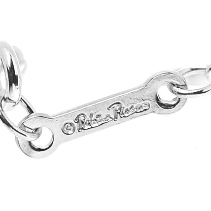 Tiffany Sterling Silver Olive Leaf Heart Bracelet 5 of 6