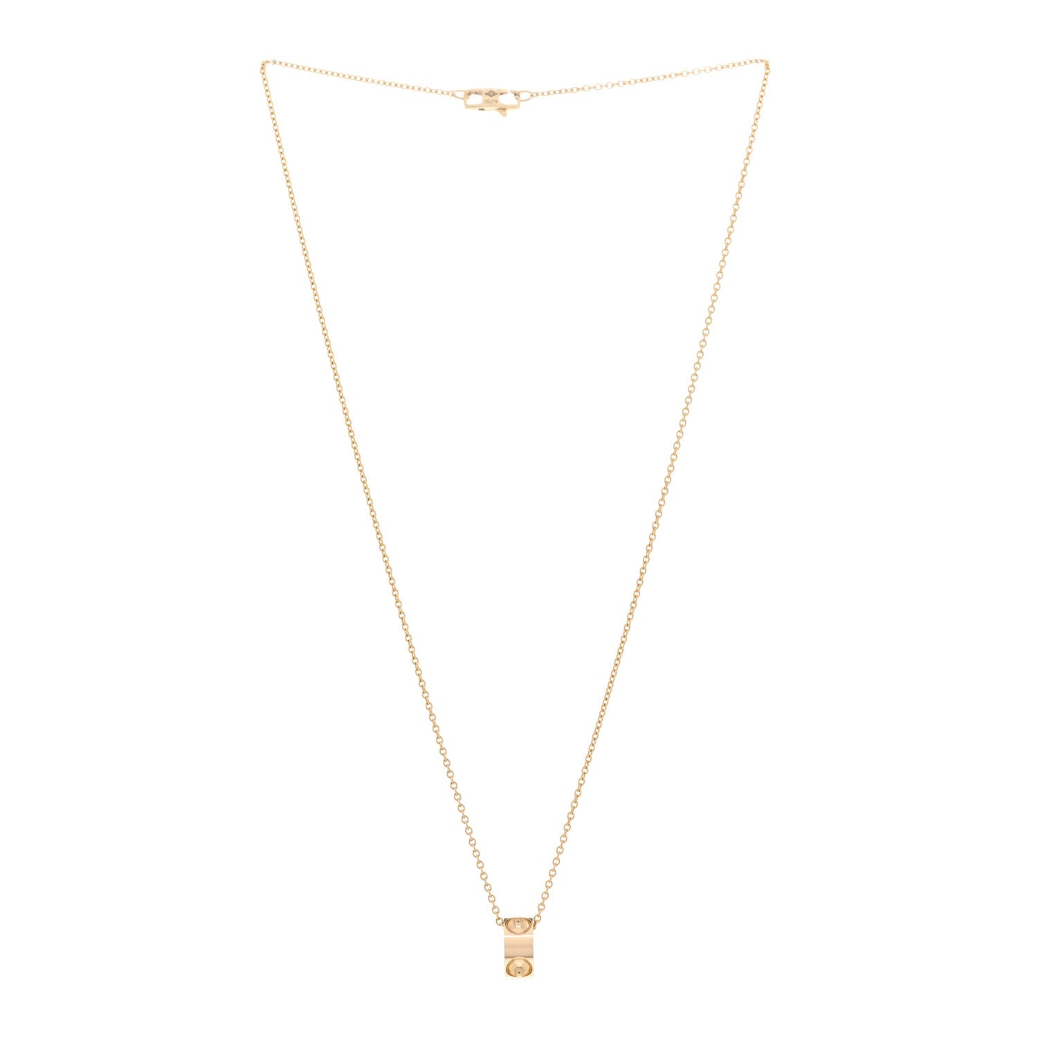 Louis Vuitton 18K Yellow Gold Empreinte Pendant Necklace 3 of 6