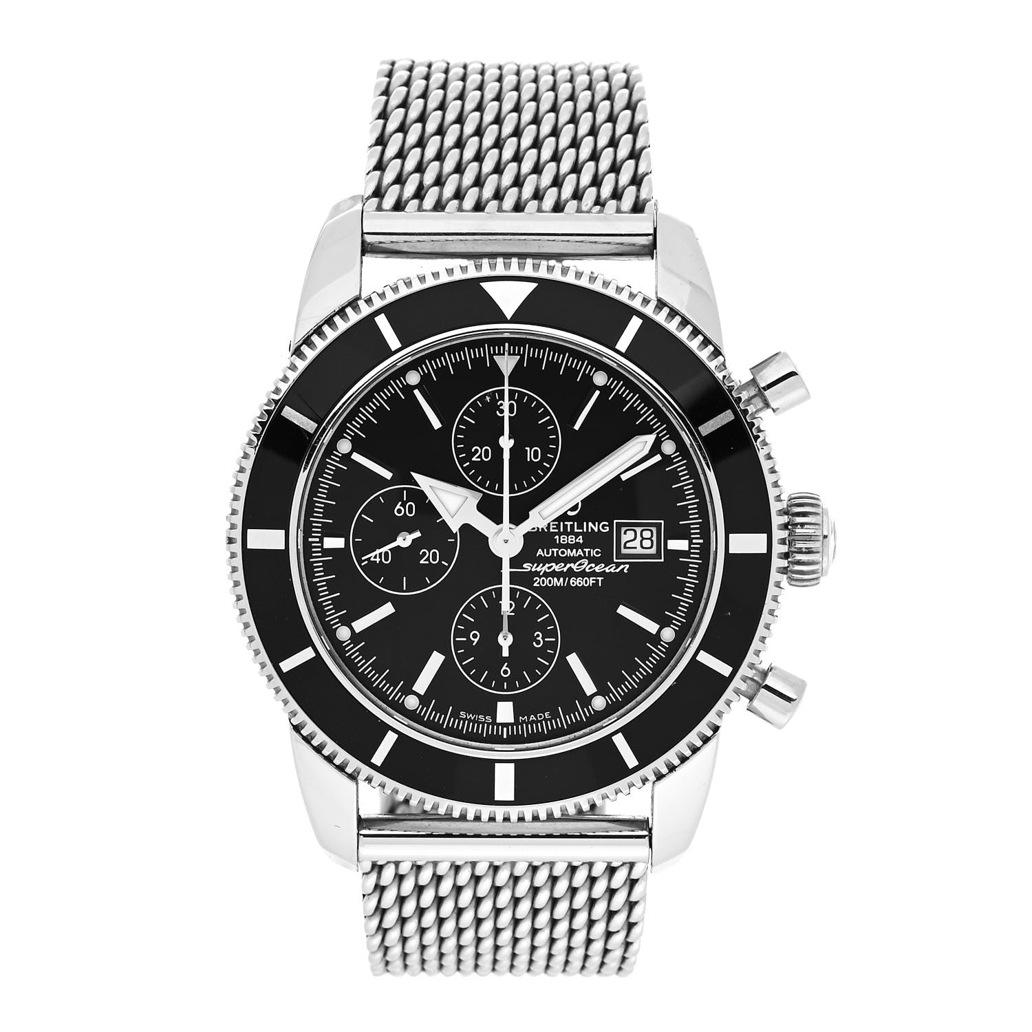 Breitling Stainless Steel 46mm Superocean Heritage II Chronograph Automatic Watch Black A13320 1 of 5