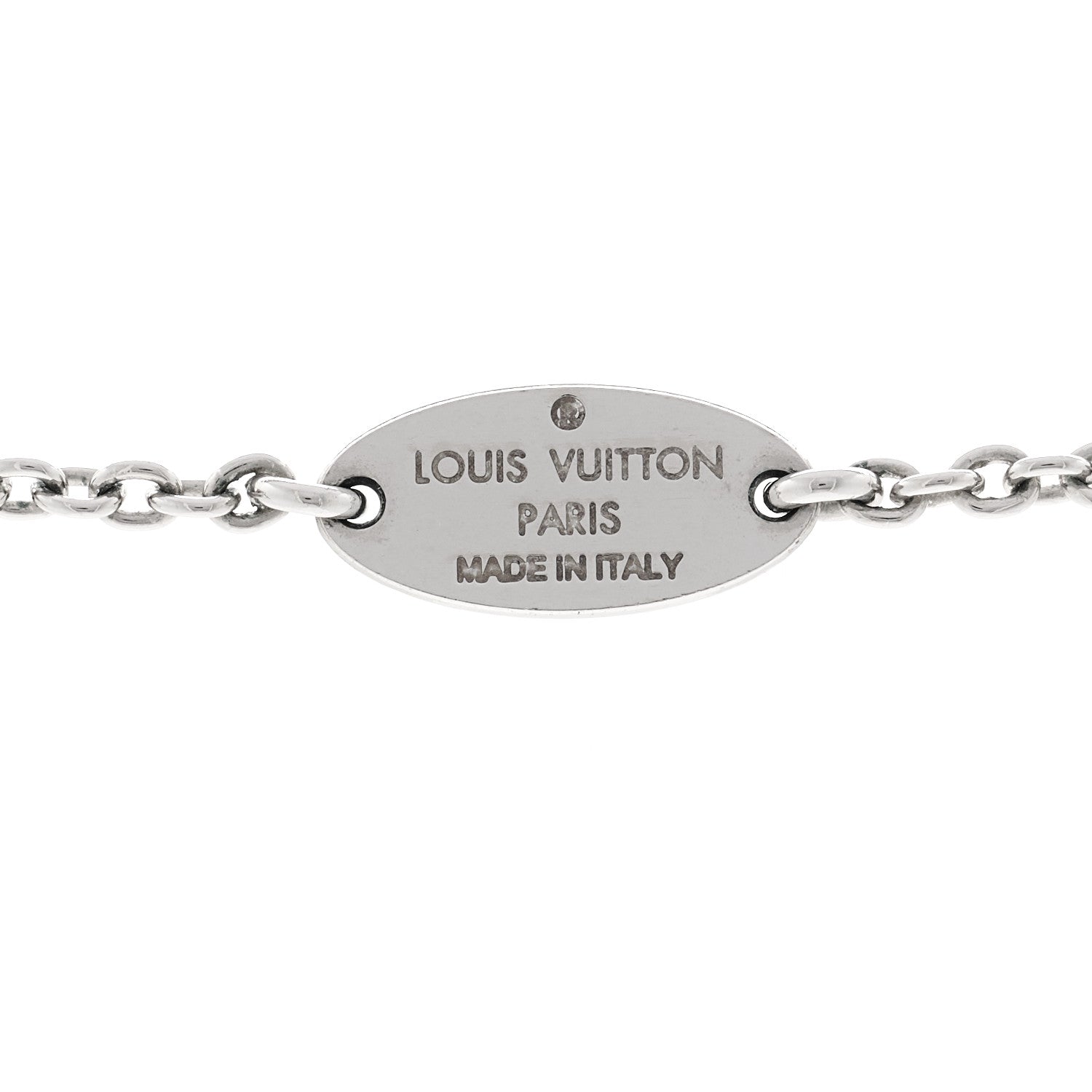 Louis Vuitton Metal Essential V Supple Necklace Silver 6 of 7