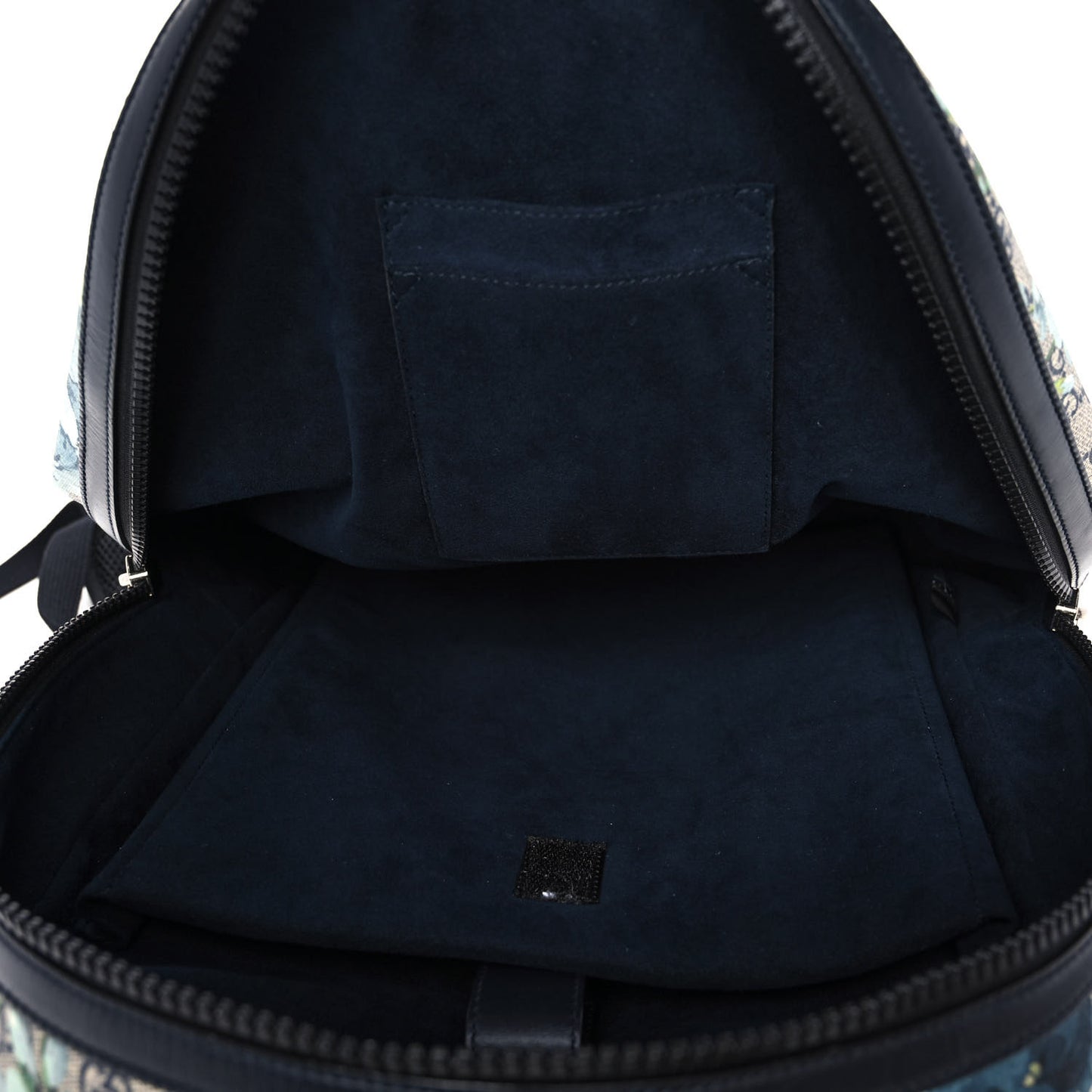 GG Supreme Monogram Blooms Medium Day Backpack Beige Blue Navy