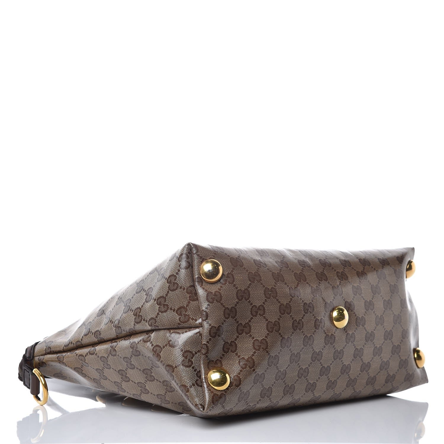 Gucci Crystal Monogram Small Babouska Tote Dark Brown 4 of 7