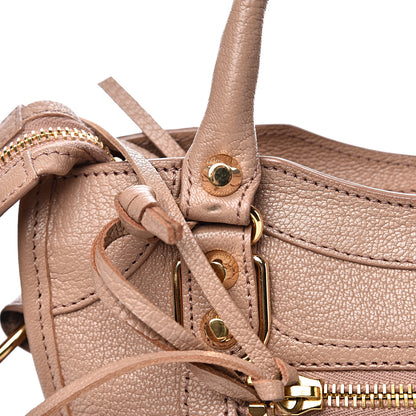 Balenciaga Chevre Gold Metallic Edge Hardware Mini City Rose Des Sables 10 of 12