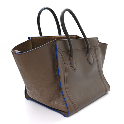 Celine Baby Grained Medium Phantom Luggage Taupe Blue Trim 3 of 10