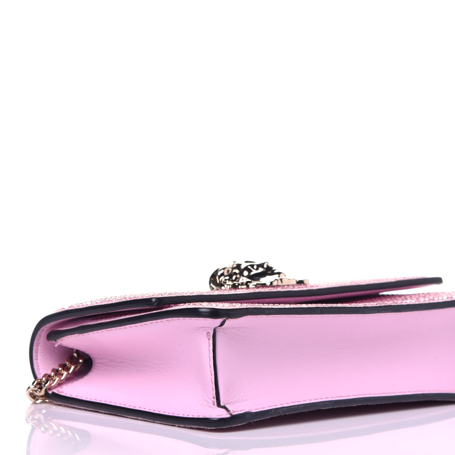 Versace Vitello Crystal Palazzo Evening Bag Pink 7 of 8