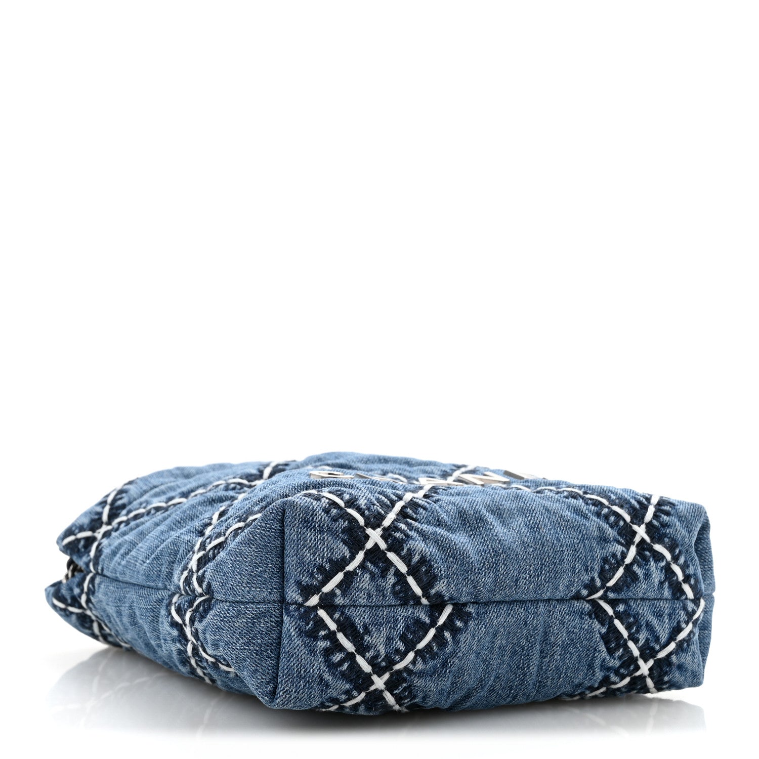Chanel Denim Stitched Quilted Mini Chanel 22 Blue 4 of 11