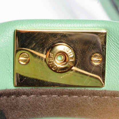 Fendi Shiny Nappa Micro Peekaboo Iconic Satchel Verde Acqua 12 of 12