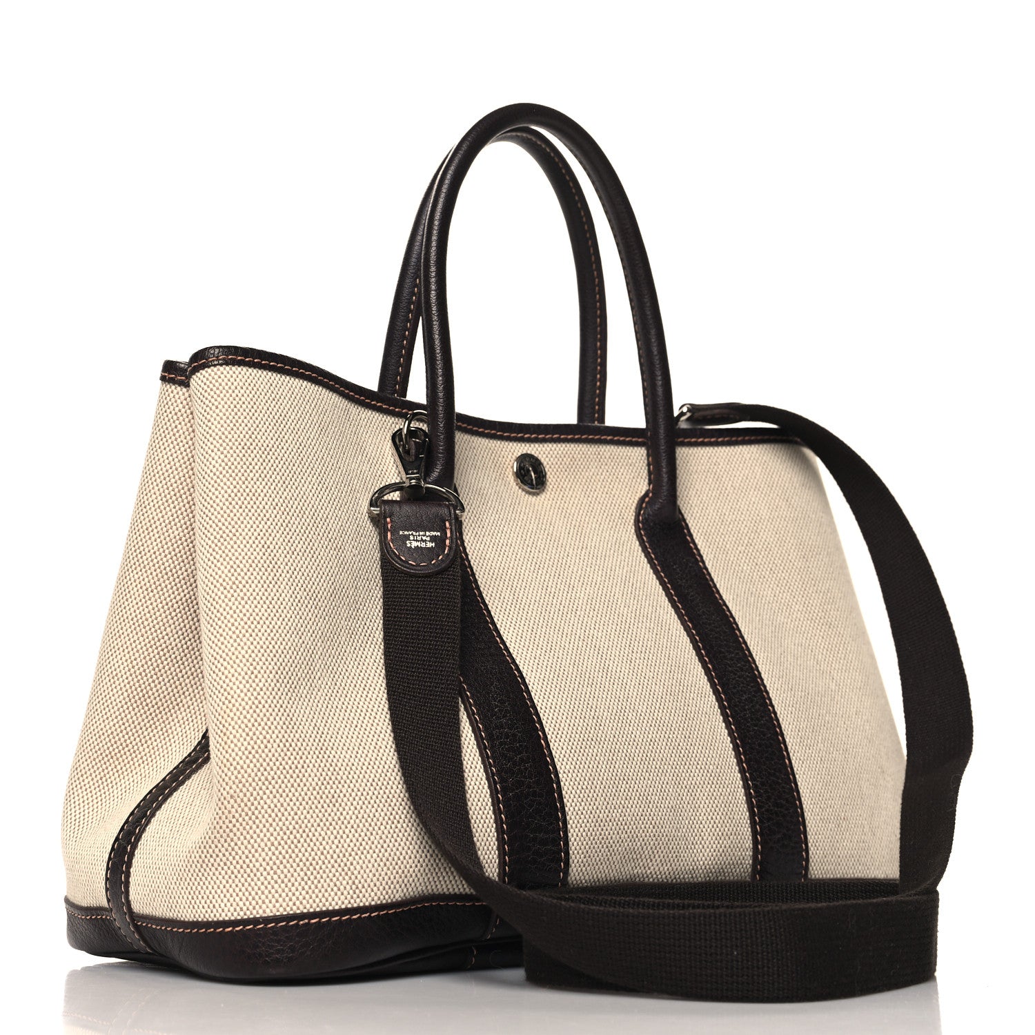 Hermes Buffle Skipper Toile Garden Party 30 TPM Marron Fonce 3 of 10