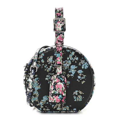 Louis Vuitton Calfskin Floral Print Petite Boite Chapeau Black 1 of 8