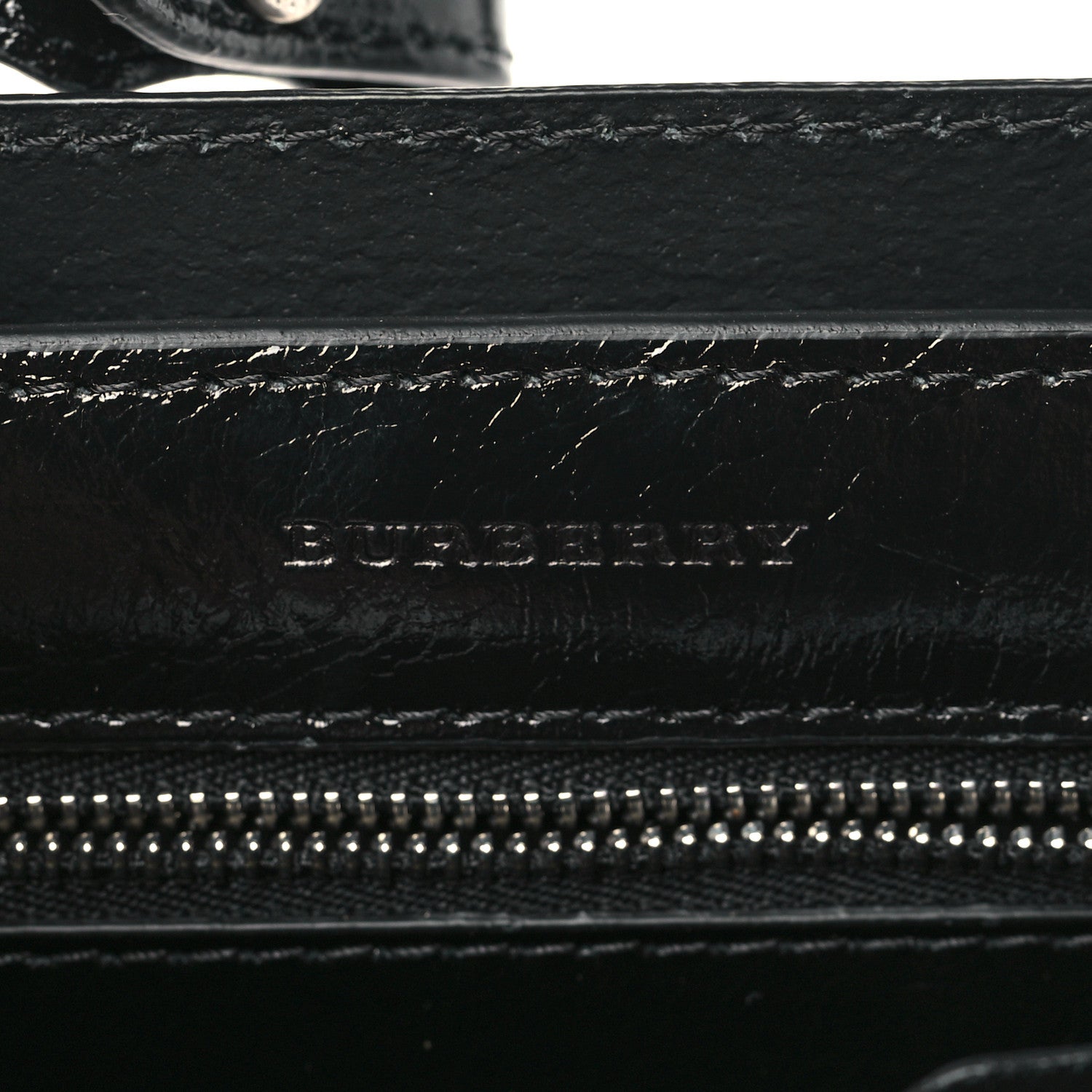 Burberry Soft Calfskin Small Banner Tote Black 6 of 9