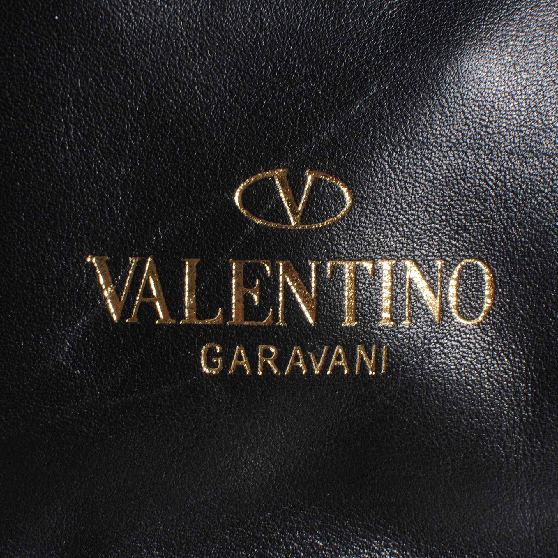 Valentino Garavani Vitello Rockstud Shopper Tote Black 5 of 8