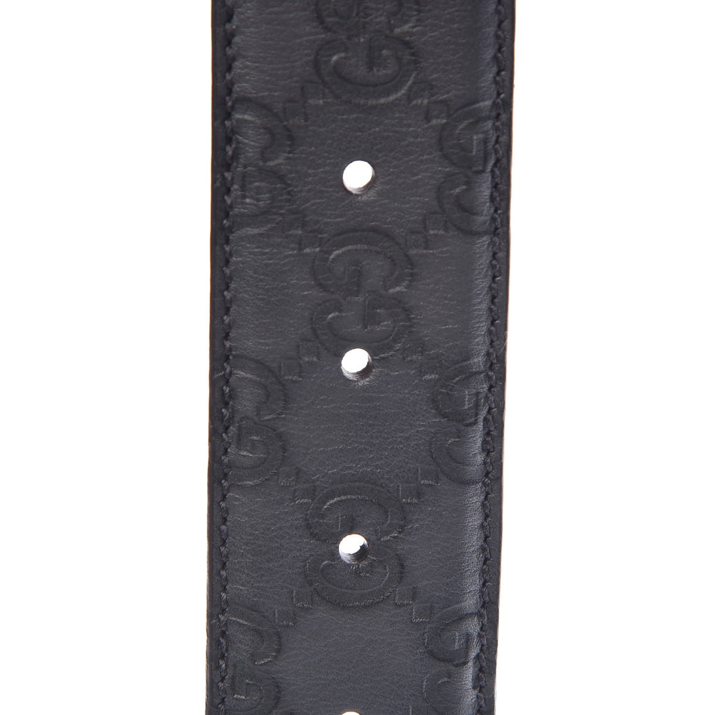 Guccissima Interlocking G Belt 95 38 Dark Grey