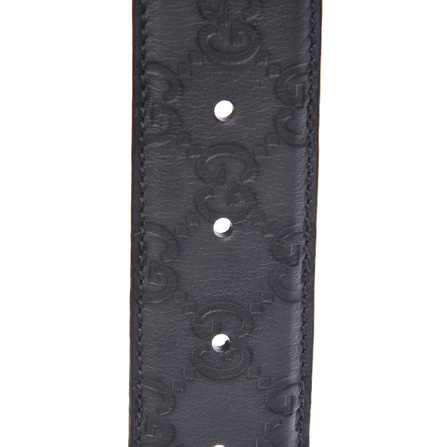 Gucci Guccissima Interlocking G Belt 95 38 Dark Grey 6 of 8