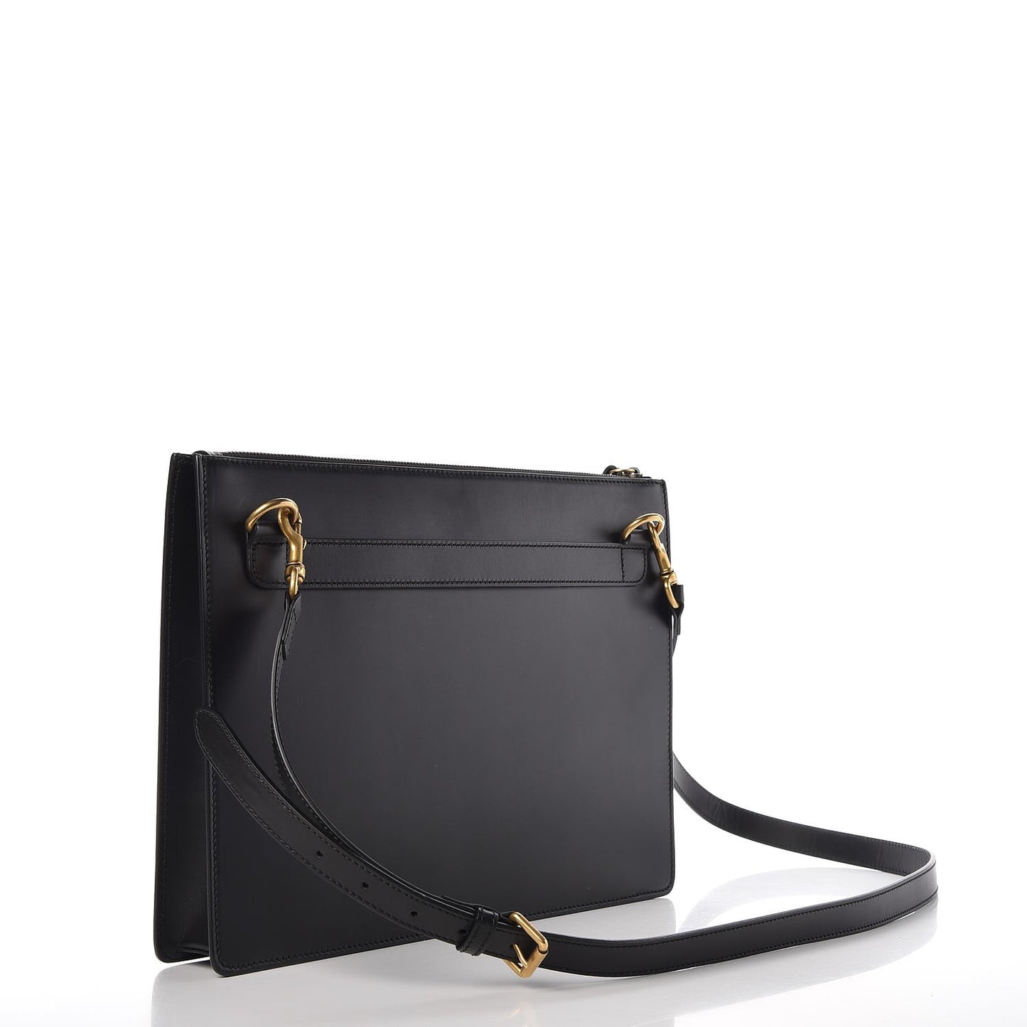 Calfskin is Life Print Messenger Bag Black