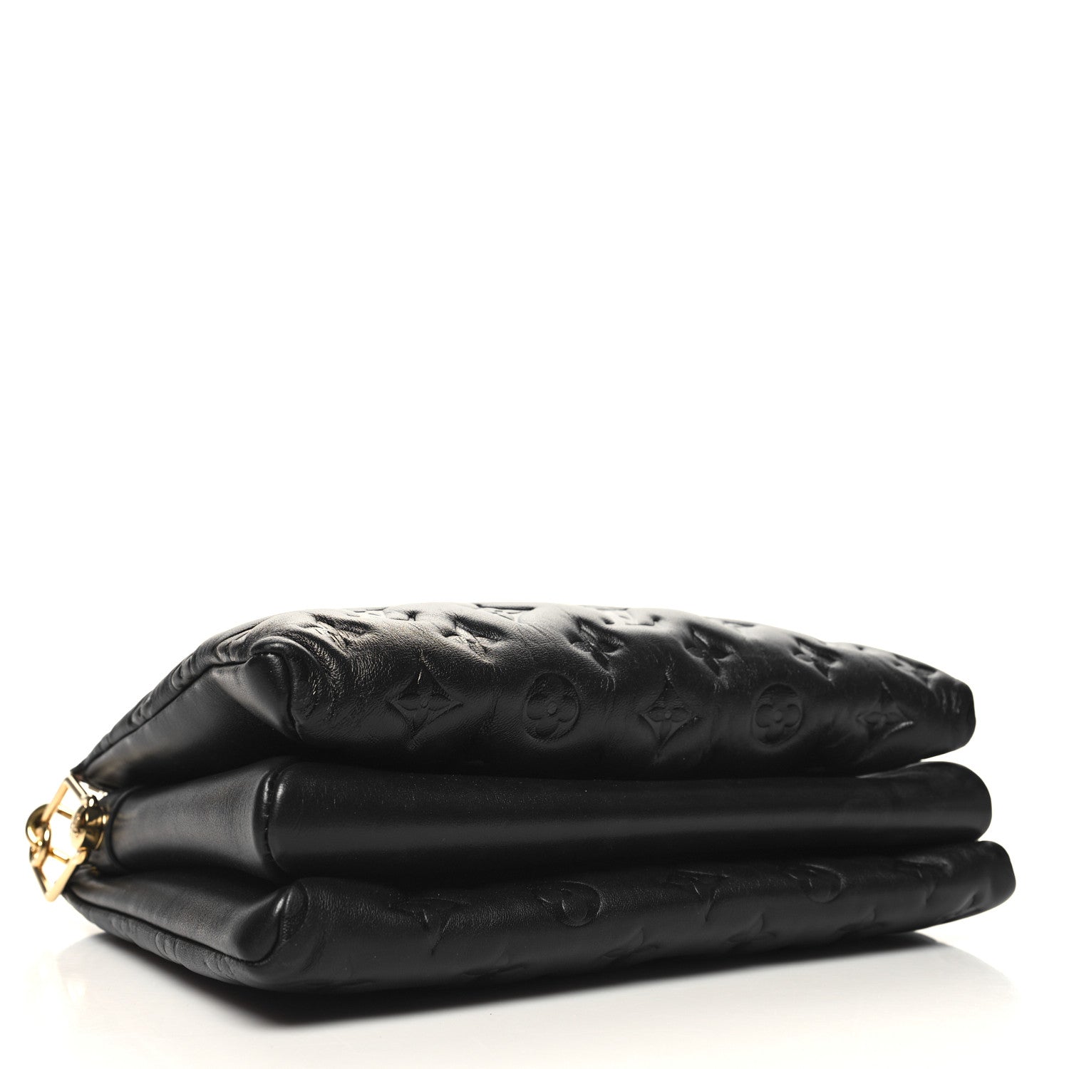 Louis Vuitton Lambskin Embossed Monogram Coussin PM Black 4 of 10