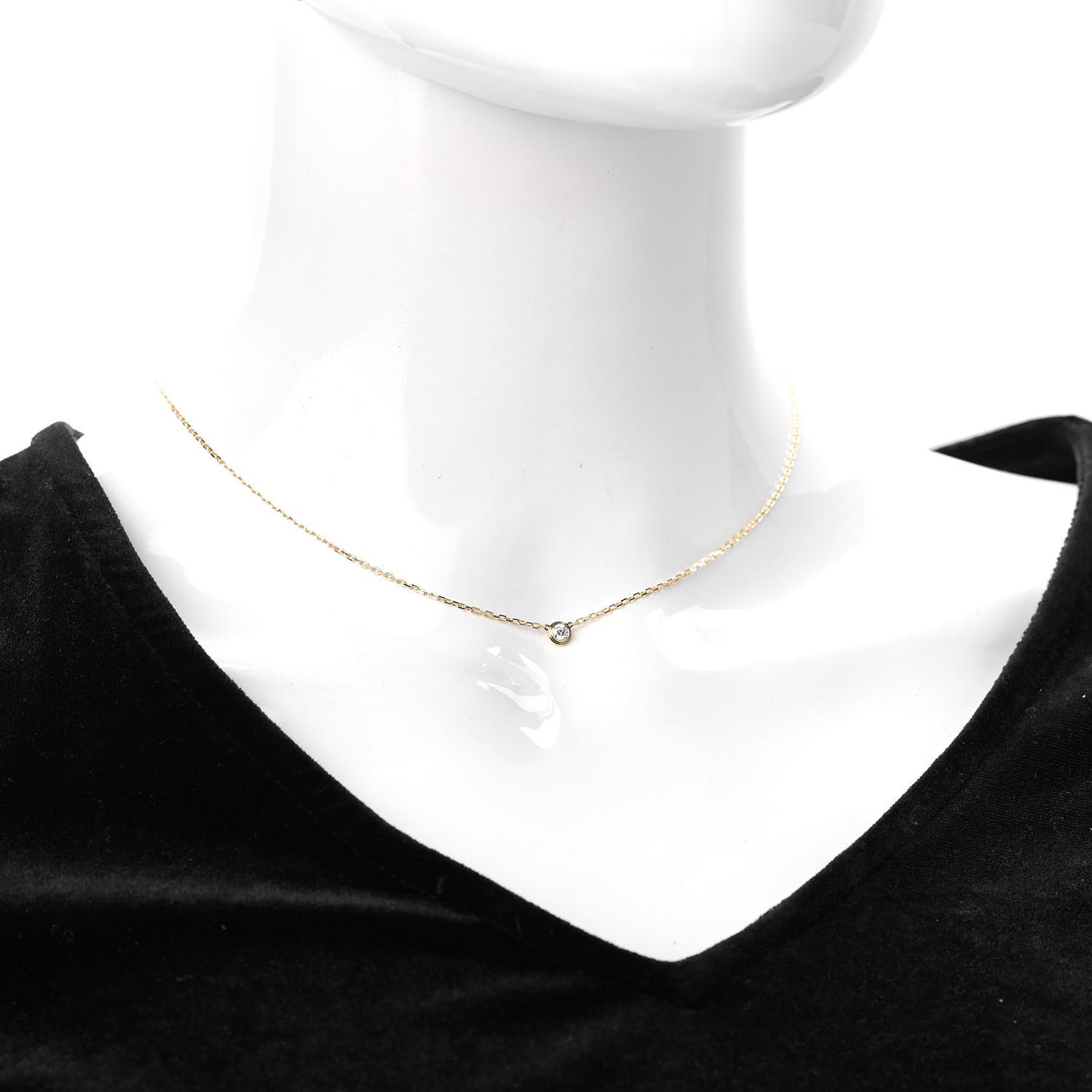 18K Yellow Gold Diamond SM D'Amour Pendant Necklace