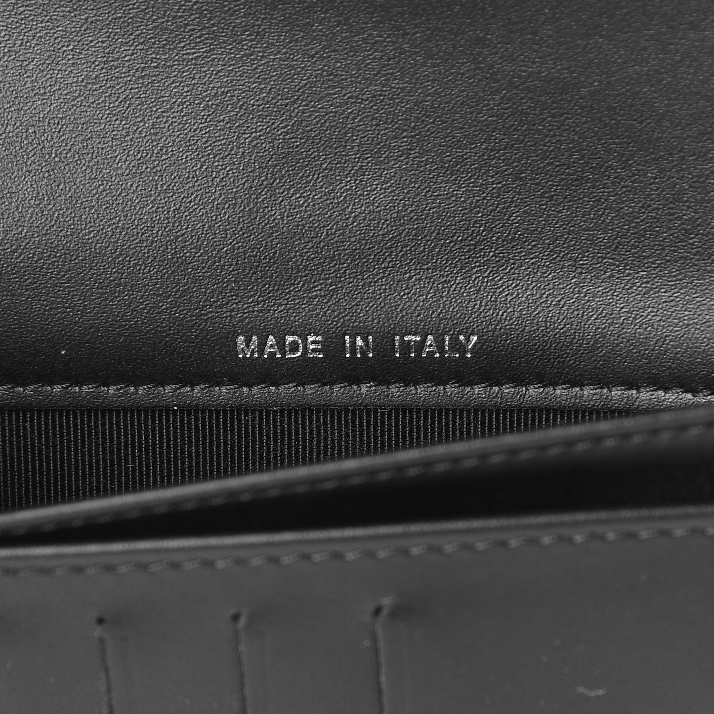 Patent Crumpled Calfskin Quilted Yen Reissue Wallet So Black