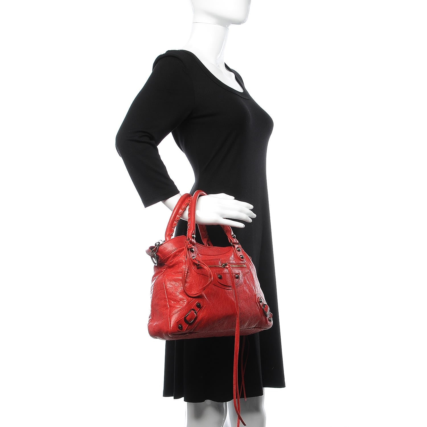 Balenciaga Agneau Giant 12 Silver Hardware Town Rouge Coquelicot 2 of 14