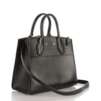 Louis Vuitton Calfskin City Steamer PM Black 3 of 6