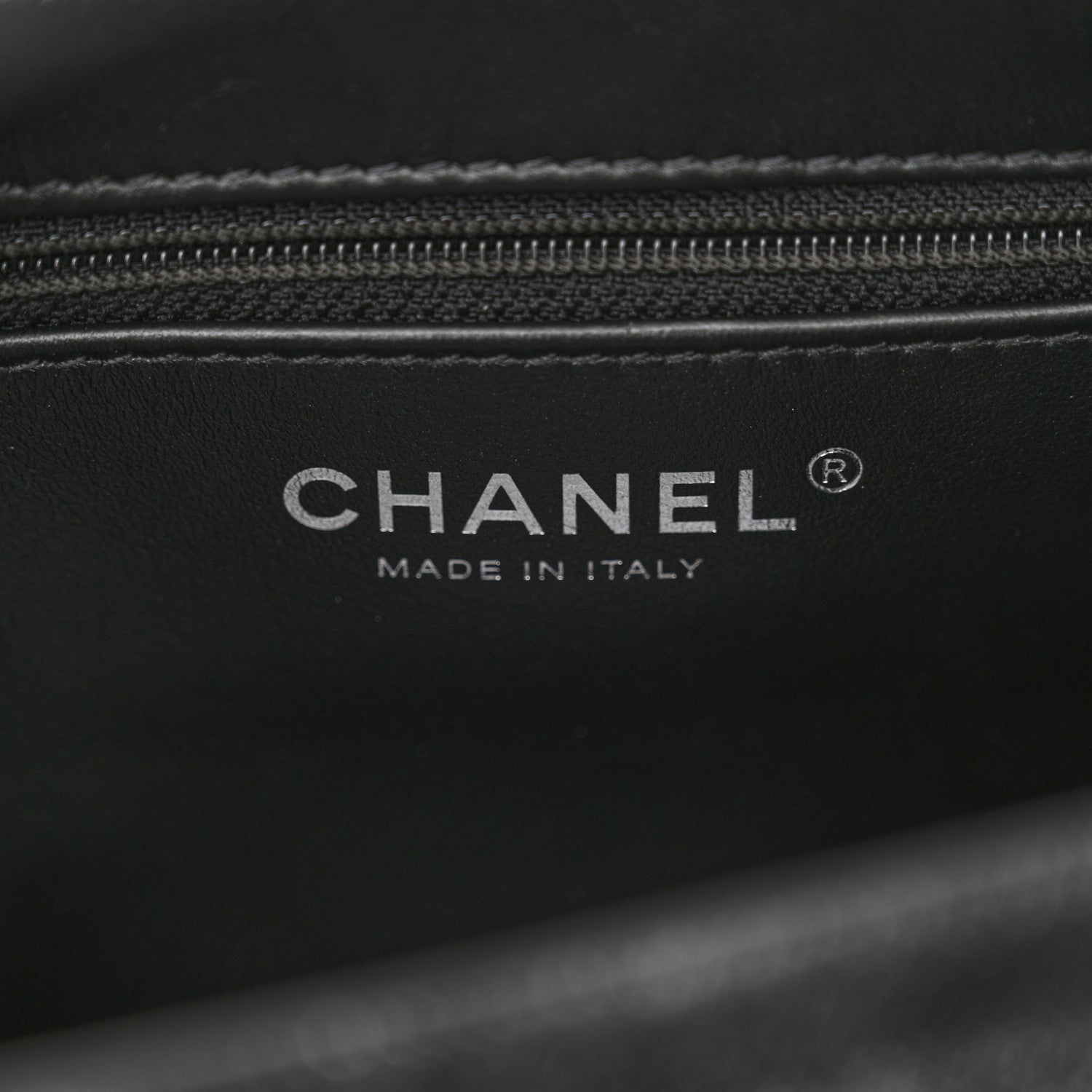 Chanel Printed Denim Quilted Nano Kelly Shopper Black Grey 6 of 11