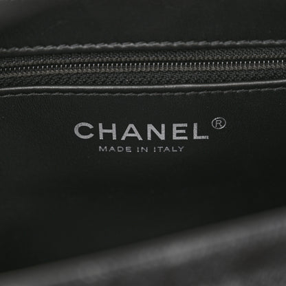 Chanel Printed Denim Quilted Nano Kelly Shopper Black Grey 6 of 11