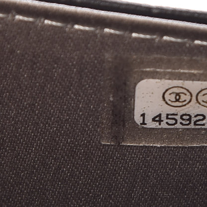 Chanel Lambskin Camellia Embossed Wallet On Chain WOC Black 8 of 11