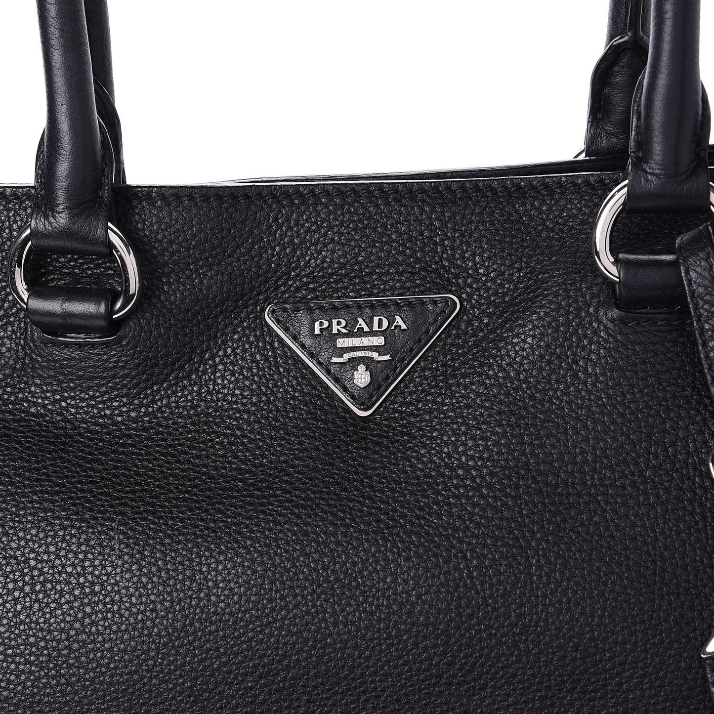 Vitello Daino Shopping Tote Black
