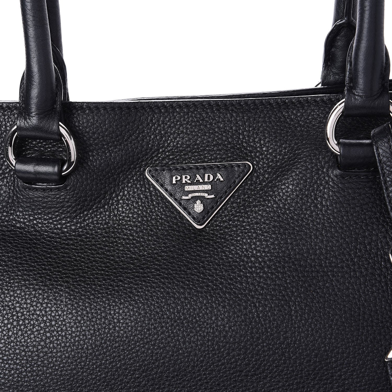 Prada Vitello Daino Shopping Tote Black 11 of 14