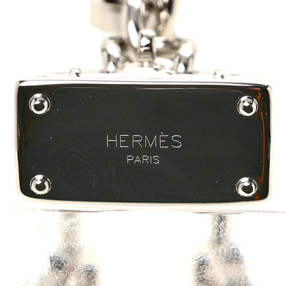 Hermes Palladium Barenia Bijou De Sac Bag Charm Fauve Rouge De Coeur 4 of 5